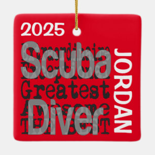 Scuba Diver Extraordinaire CUSTOM Keramikornament