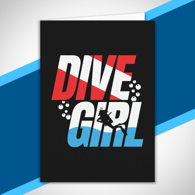 Scuba Diver Geschenk für Frauen, Dive Girl Scuba Karte (Von Creator hochgeladen)