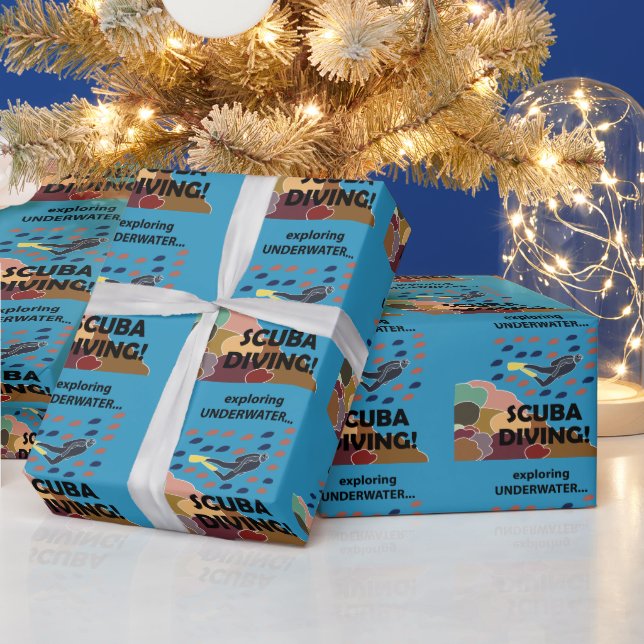 Scuba Diver Geschenkpapier (Feiertage)
