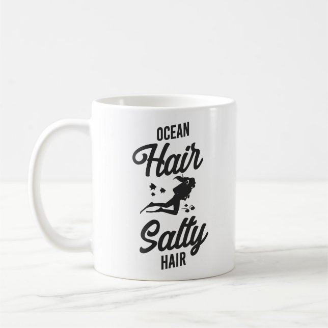 Scuba Diver Girl Kaffeetasse (Links)