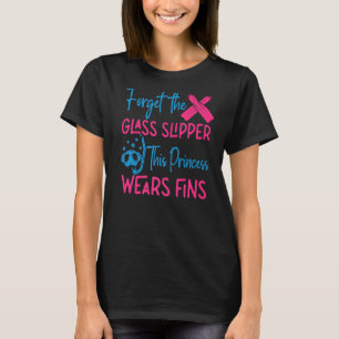 Scuba Diver Girl Vergessen Glas Slipper Princ T-Shirt