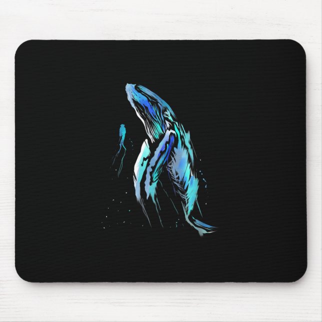 Scuba Diver Humpback Wal Schwimmen Geschenk Mousepad (Vorne)