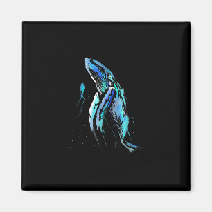 Scuba Diver Humpback Whale Schwimmen Geschenk Magnet
