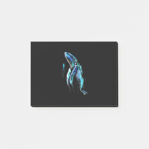 Scuba Diver Humpback Whale Schwimmen Geschenk Post-it Klebezettel