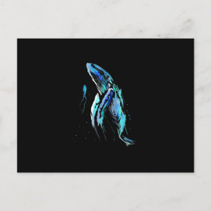 Scuba Diver Humpback Whale Schwimmen Geschenk Postkarte