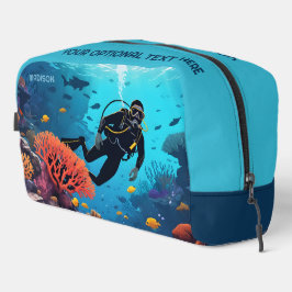 Scuba Diver individuelle Name Waschbeutel