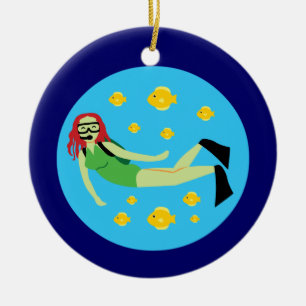 Scuba Diver Keramikornament