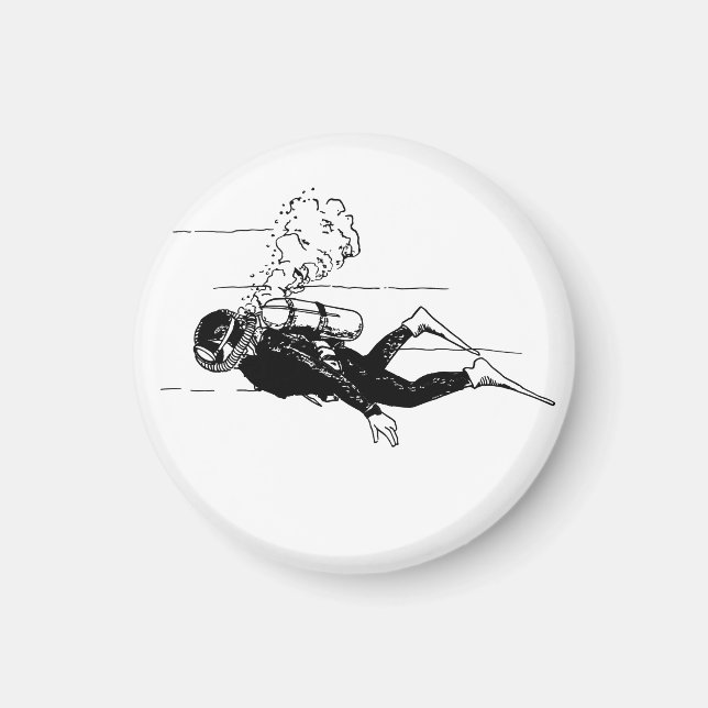 Scuba Diver Magnet (Vorne)