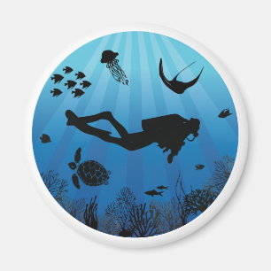Scuba Diver Meereswelt Unterwasser Magnet