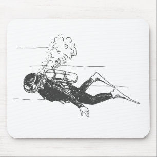Scuba Diver Mousepad