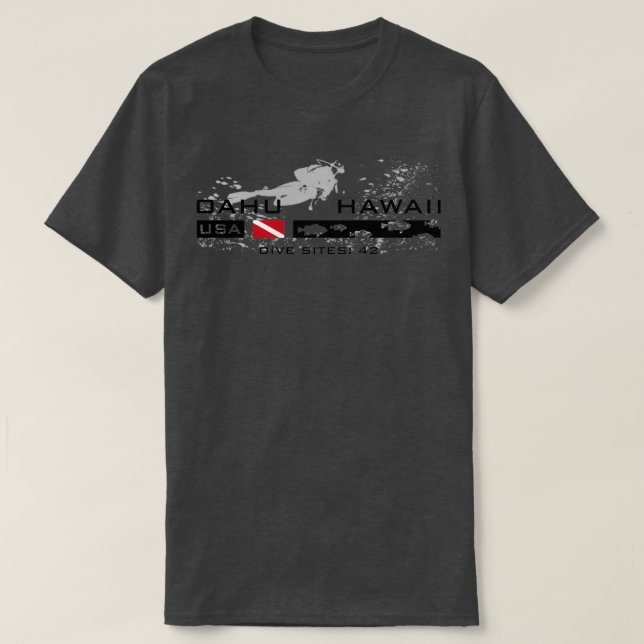 Scuba Diver Oahu Hawaii T-Shirt (Design vorne)