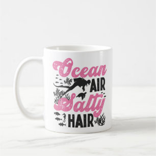 Scuba Diver Ocean Air Salty Hair Kaffeetasse