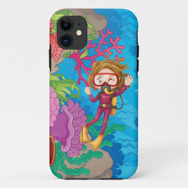 Scuba Diver Phone Case - Stilvolles Abenteuer im O (Rückseite)