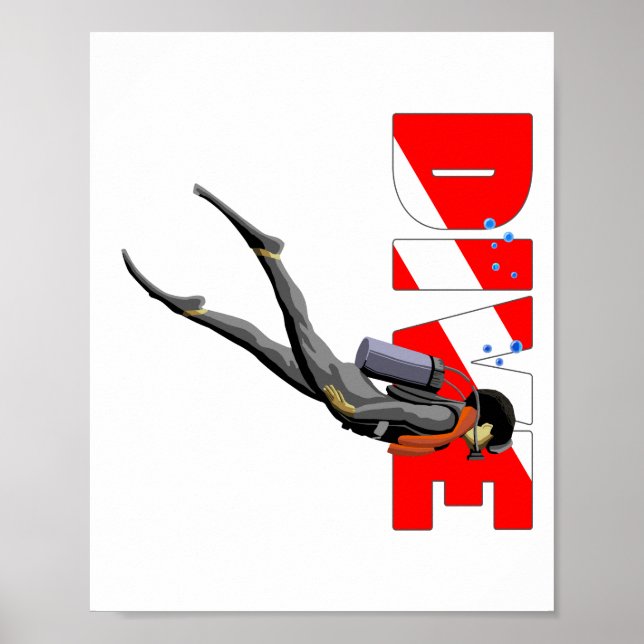 SCUBA Diver Poster (Vorne)