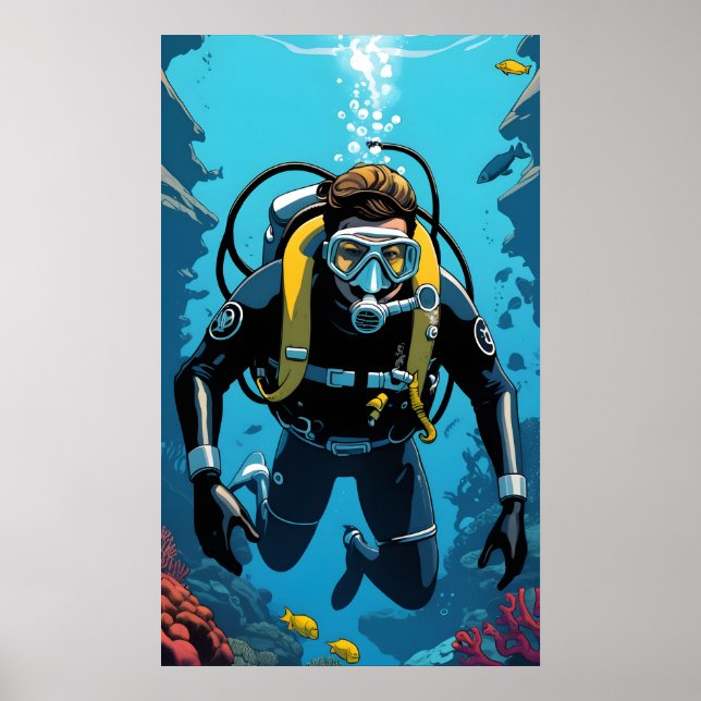Scuba Diver Poster (Vorne)