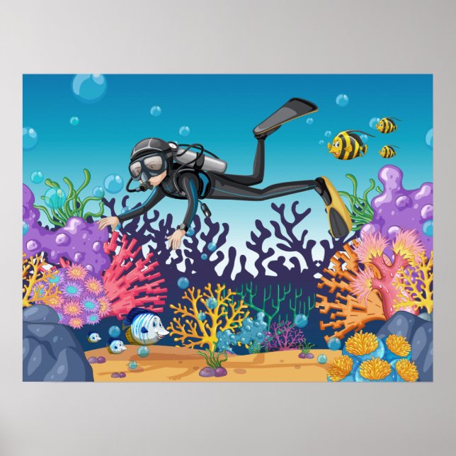 Scuba Diver Poster (Vorne)
