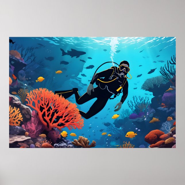 Scuba Diver Poster (Vorne)