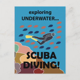 Scuba Diver Postkarte