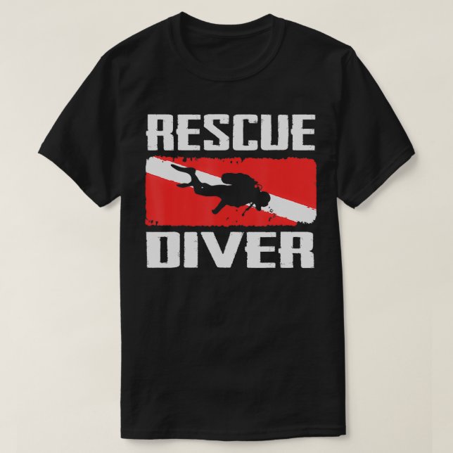 Scuba Diver Rescue Diver T-Shirt (Design vorne)