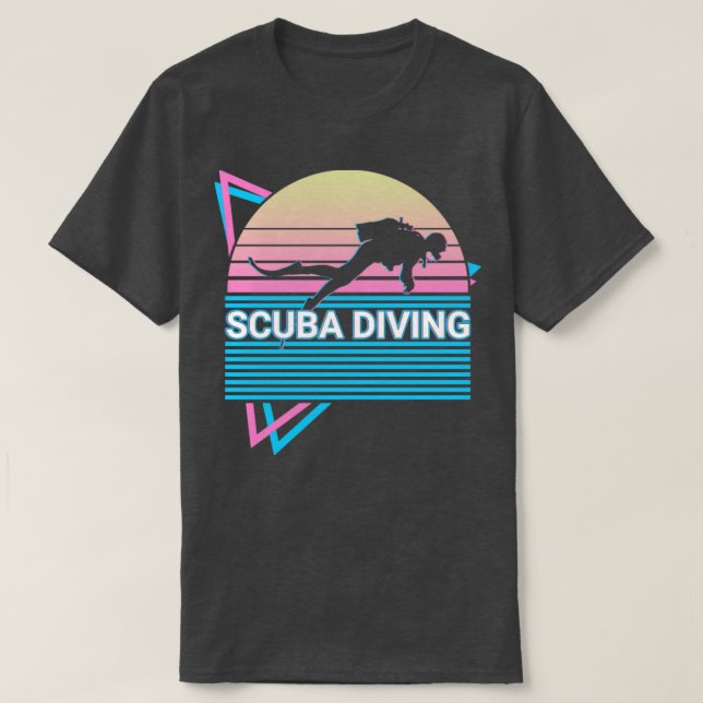 Scuba Diver Retro T-Shirt (Design vorne)