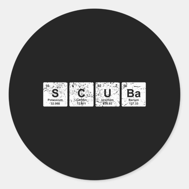 Scuba Diver Runder Aufkleber (Vorderseite)