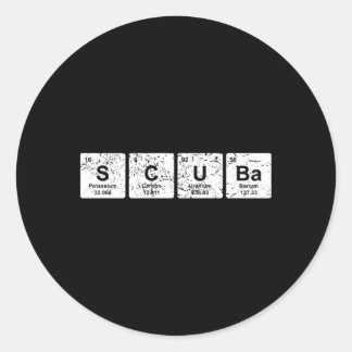 Scuba Diver Runder Aufkleber