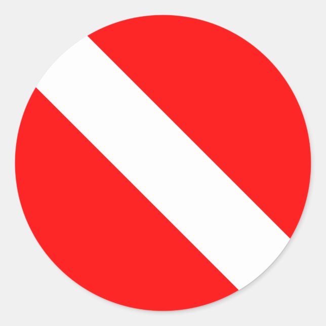 Scuba Diver Runder Aufkleber (Vorderseite)