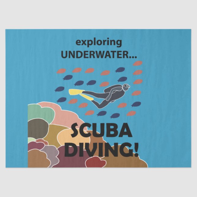 Scuba Diver Seidenpapier (Vorderseite)