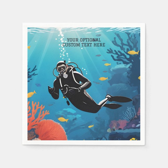 Scuba Diver Serviette (Vorderseite)