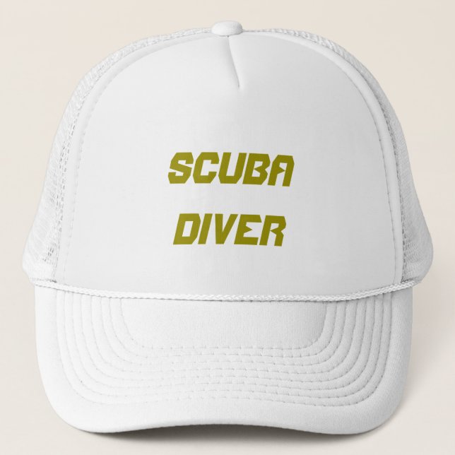Scuba Diver Trucker Hat Truckerkappe (Vorderseite)