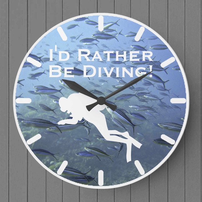 Scuba Diver Uhr "Ich würde eher tauchen" (Von Creator hochgeladen)