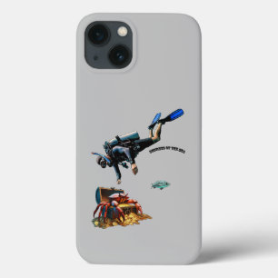 SCUBA Diver und eine Schatztruhe von Goldmünzen UR Case-Mate iPhone Hülle