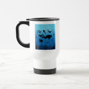 Scuba Diver Unterwasser-Meereswelt Reisebecher
