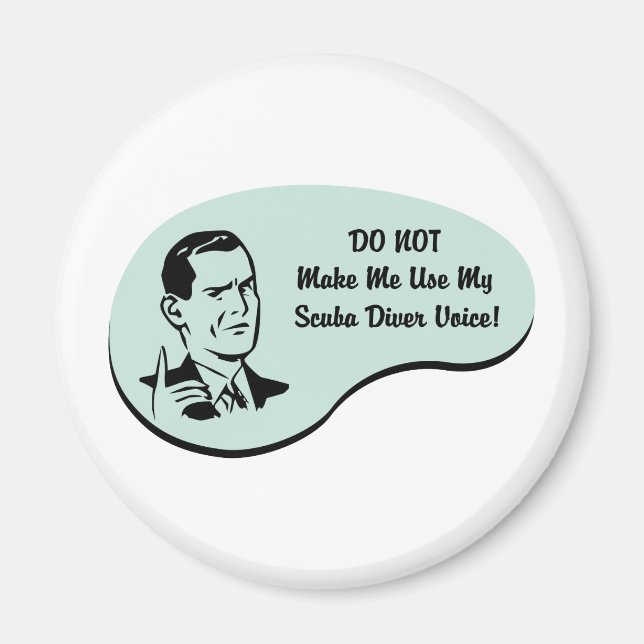 Scuba Diver Voice Magnet (Vorne)