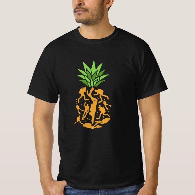Scuba Divers Ananas T-Shirt (Vorderseite)
