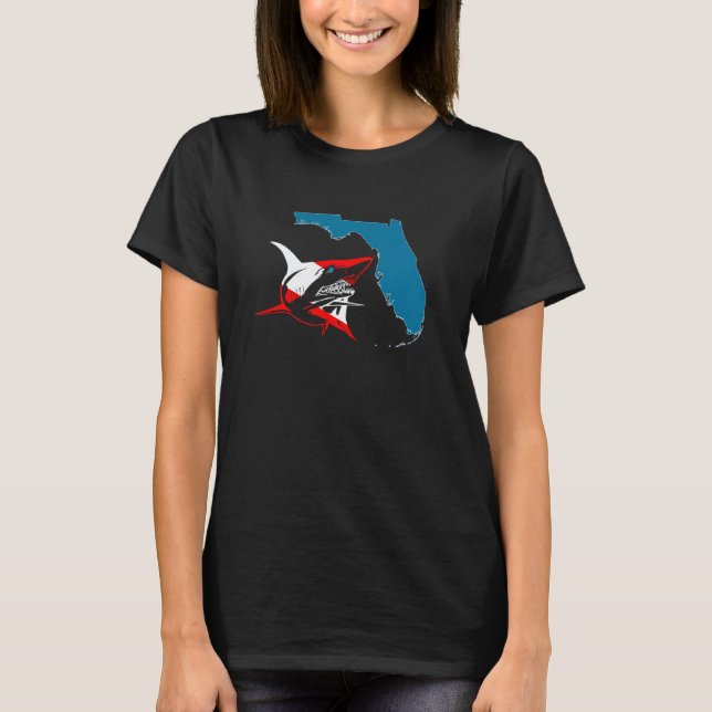 Scuba Diving Accessories Florida Shark Dive Flag S T-Shirt (Vorderseite)