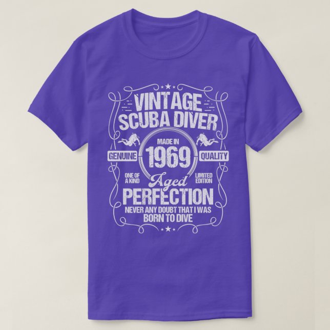 Scuba Diving Birthday Idea 1969 Scuba Diver T-Shirt (Design vorne)