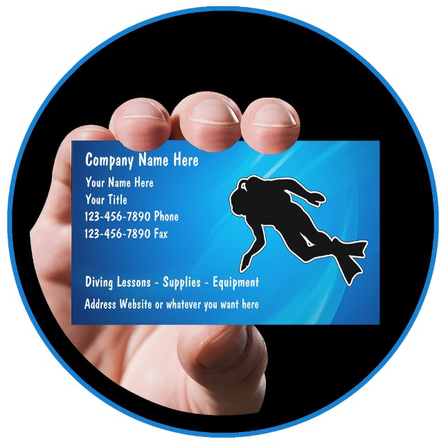 Scuba Diving Business Cards Visitenkarte (Von Creator hochgeladen)