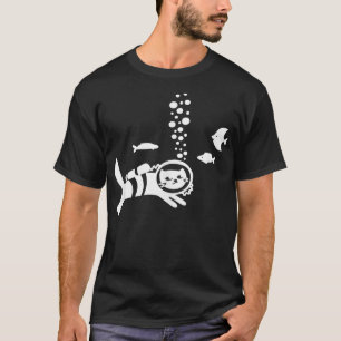 Scuba Diving Cat Schnorcheln T-Shirt