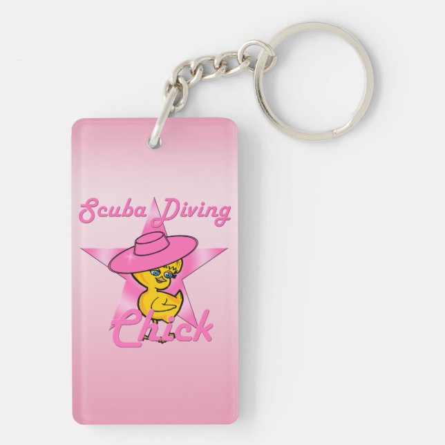 Scuba Diving Chick #8 Schlüsselanhänger (Rückseite)