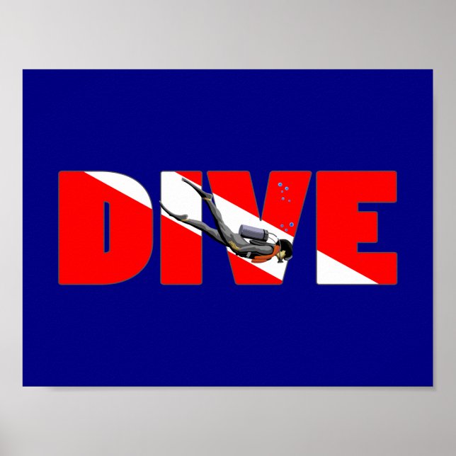 Scuba Diving DIVE Poster (Vorne)