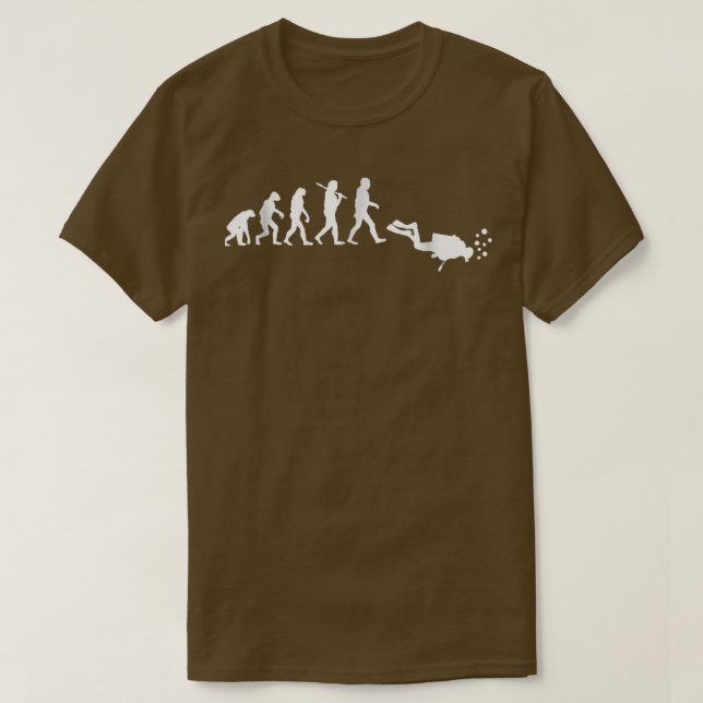 Scuba Diving Evolution Freedive Funny Dive Ozean T-Shirt (Design vorne)