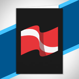 Scuba Diving Gift - Diver Down Flag - Scuba Diver Karte