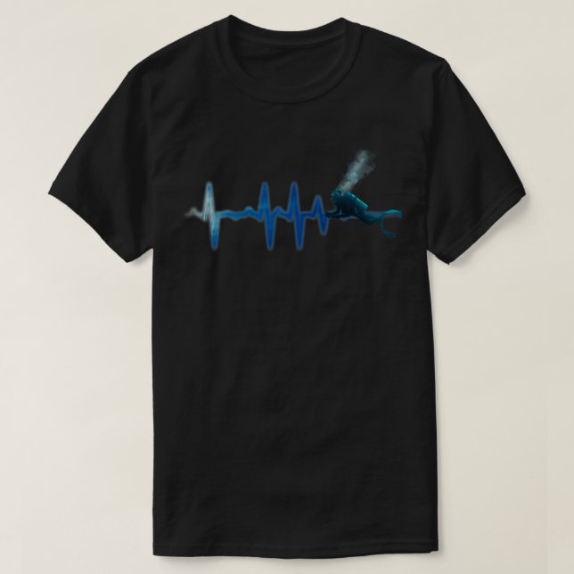 Scuba Diving Heart Beat Bestes Geschenk für Tauche T-Shirt (Design vorne)