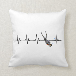 SCUBA Diving Heartbeat Kissen