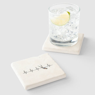 SCUBA Diving Heartbeat Steinuntersetzer