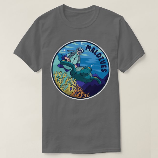 Scuba Diving In Maldives T-Shirt (Design vorne)