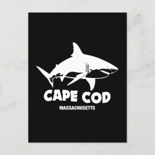 Scuba Diving Mit großen weißen Haien - Cape Cod Postkarte