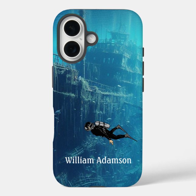 Scuba Diving on Sunken Ship personalisieren Case-Mate iPhone Hülle (Rückseite)