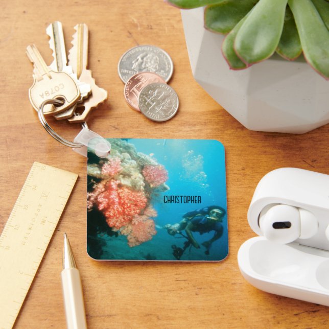 Scuba Diving Personalisiert Schlüsselanhänger (Schreibtisch)